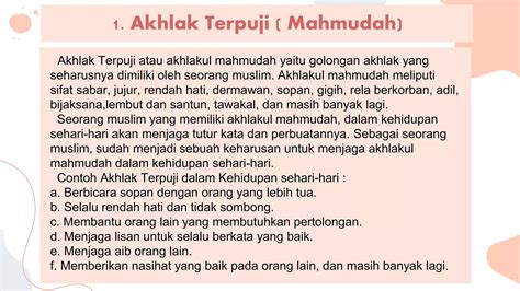 Macam Macam Akhlak