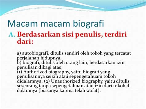 macam macam teks biografi