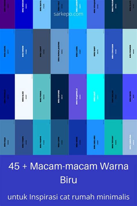 Macam Warna Biru  Terpopuler 95 Jenis Warna Biru Bahasa Indonesia Riset - Macam Warna Biru
