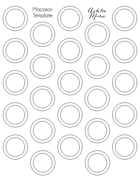 Macaron Template Size