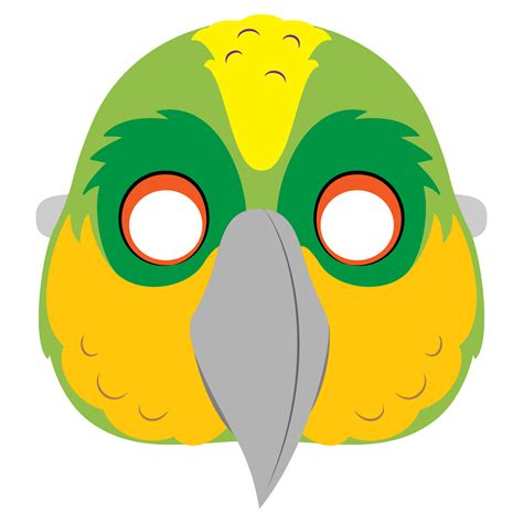 Macaw Mask Template