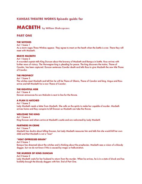 Macbeth Act 1 Scene