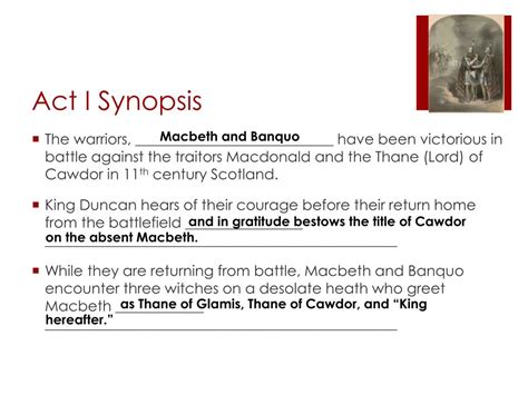 Macbeth Act 1 Synopsis