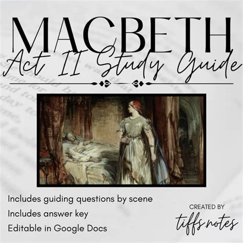 Macbeth Act 2 Study Guide Questions