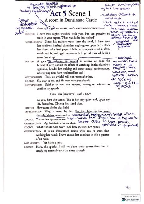 Macbeth Act 5 Notes