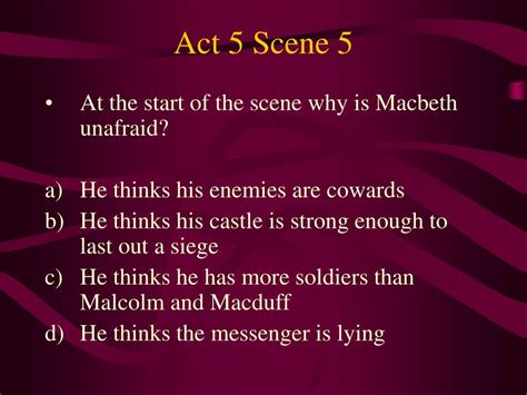 Macbeth Act Five Scene Five