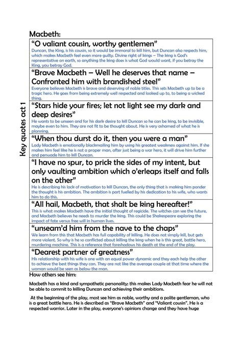 Macbeth Quotes In Act 1