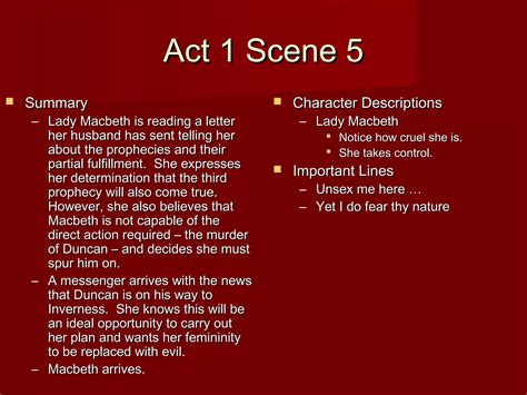 Macbeth Summary Act 1