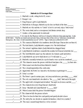 Full Download Macbeth Act 2 Scavenger Hunt Answers 