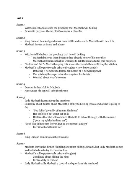 Read Online Macbeth Advanced Placement Study Guide 