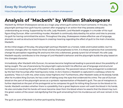 Read Macbeth Research Paper Example 