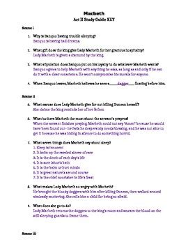 Download Macbeth Study Guide Questions And Answers Act 2 