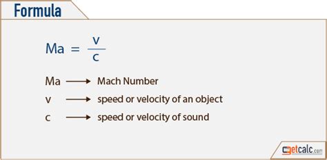 Mach Number Formula