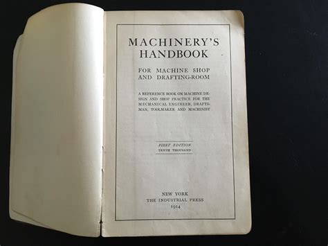 Read Online Machinery Handbook First Edition 