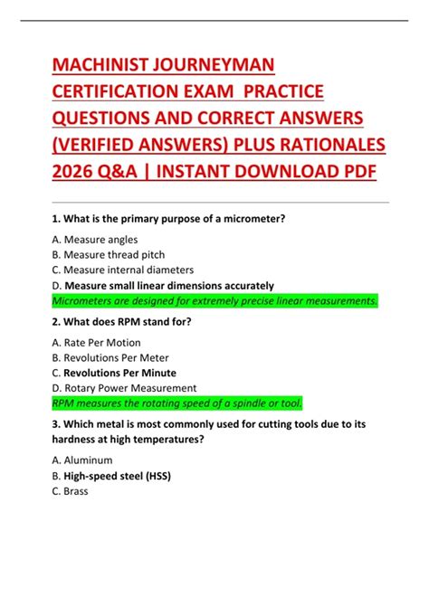 machinist ip exam practice