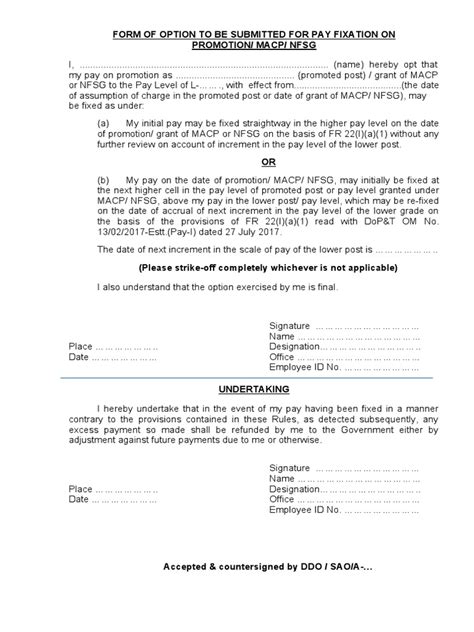 Macp Option Form