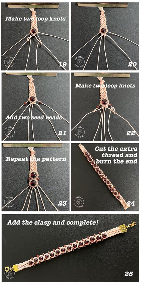 Macrame Bracelet With Beads Instructions