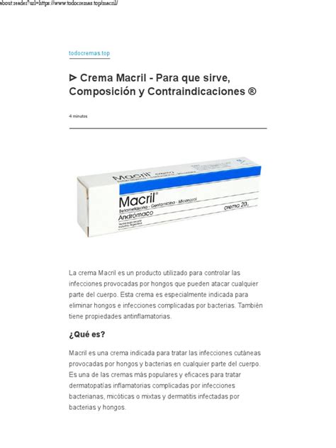 Macril Para Que Sirve