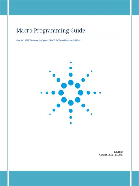 Macro Programming Guide United States Home Agilent