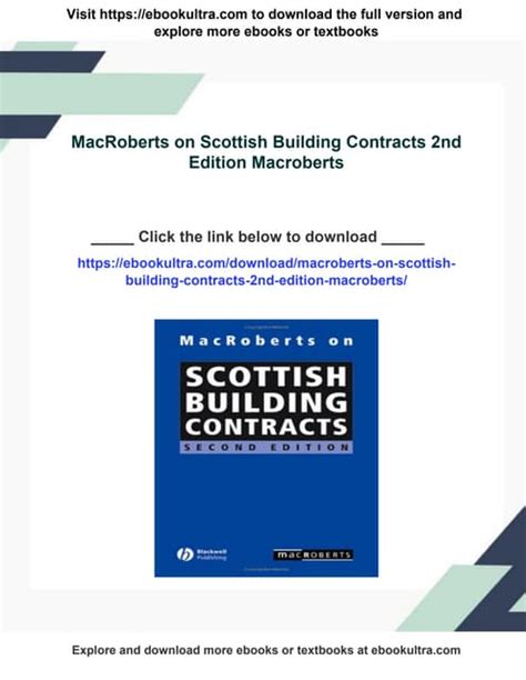 Full Download Macroberts On Scottish Building Contracts 
