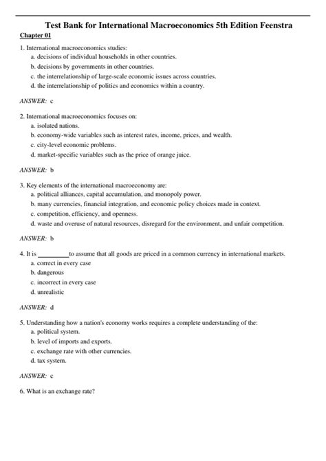 macroeconomics 5th edition book answer
