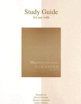 Full Download Macroeconomics Colander 8Th Edition Study Guide 