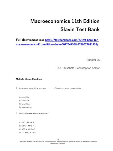 Read Online Macroeconomics Mc Slavin 11Th Edition Anwser Key 