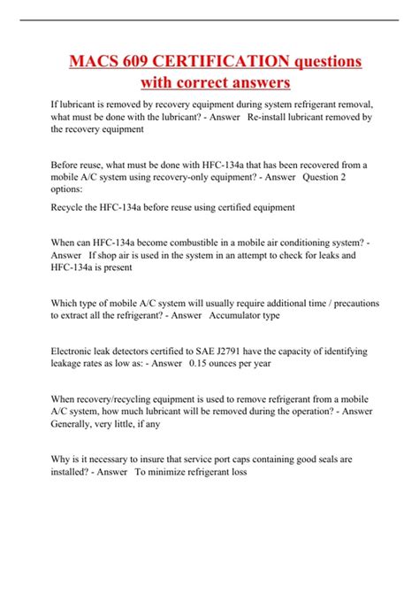 macs certification test answers