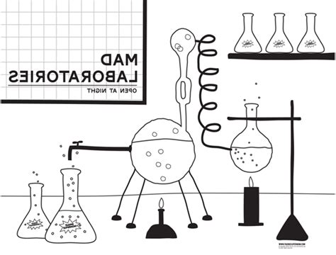 Mad Laboratory Coloring Page Paging Supermom Mad Science Coloring Page - Mad Science Coloring Page