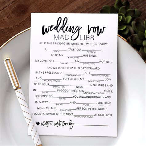 Mad Libs Wedding