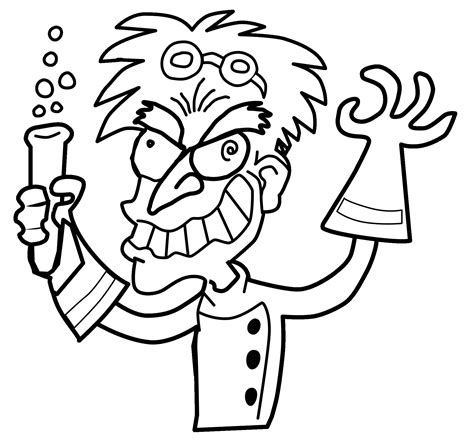 Mad Science Coloring Page   Mad Scientist Coloring Pages Free Science Printables - Mad Science Coloring Page