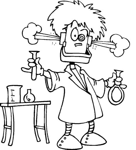 Mad Scientist Coloring Pages Free Science Printables Science Coloring Worksheets - Science Coloring Worksheets