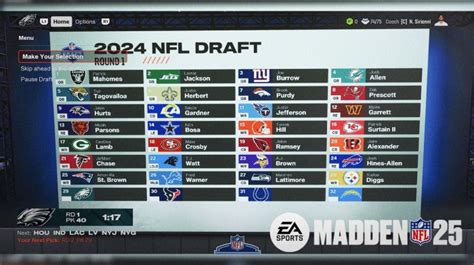madden 25 fantasy draft cheat sheet