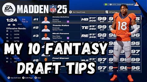madden 25 fantasy draft guide