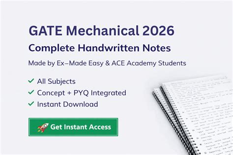 made easy gate notes mechanical engineering