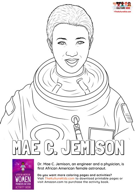 Mae Carol Jemison Coloring Page Black History Coloring Mae Jemison Coloring Pages - Mae Jemison Coloring Pages