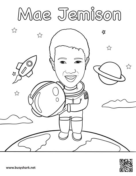 Mae Jemison Coloring Pages   Black History Coloring Pages Color Book - Mae Jemison Coloring Pages