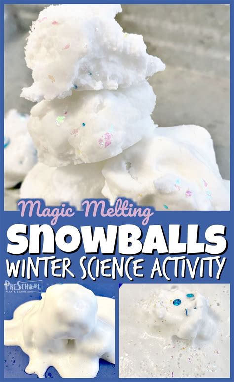 Magic Melting Snowballs Easy Winter Science Experiments Preschool Winter Science Experiments - Preschool Winter Science Experiments