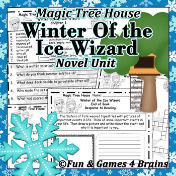 magic tree house winter of the ice wizard - TeachersPayTeachers