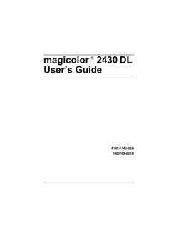 Full Download Magicolor 2430Dl Reference Guide 