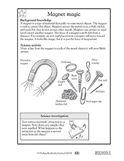Magnet Magic 3rd Grade 4th Grade Science Worksheet Magnetism Worksheet 4th Grade - Magnetism Worksheet 4th Grade