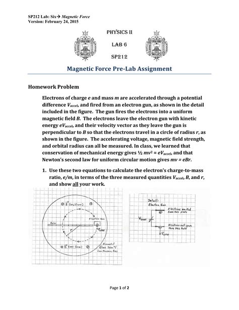 Download Magnetic Force Pre Lab Assignment Usna 