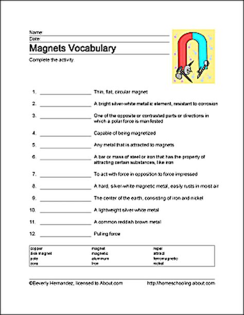 Magnetism And Its Uses Worksheet   Practice Worksheets For Class 6 Science Chapter 13 - Magnetism And Its Uses Worksheet