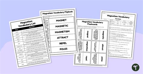 Magnetism Science Vocabulary Worksheets Teach Starter Science Vocabulary Worksheet - Science Vocabulary Worksheet