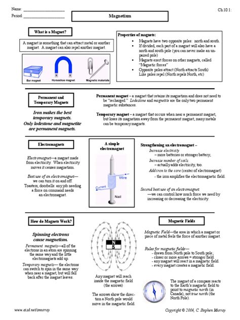 Magnetism Stephen Murray Answer Key