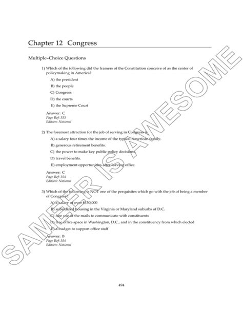 Full Download Magruder S American Government Chapter 12 Congress In Action Test 