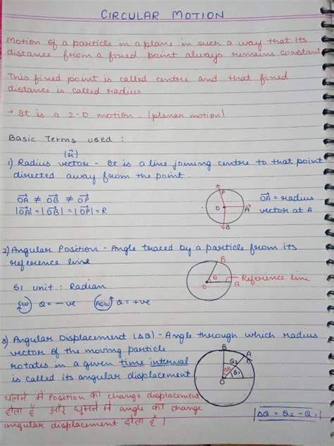 Maharashtra 12th Circular Motion Notes
