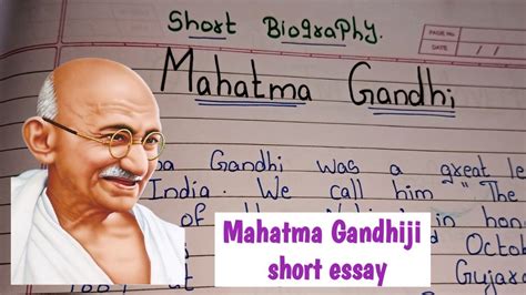 mahatma gandhi short biography in english