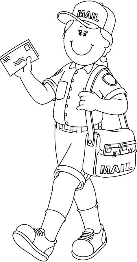 Mail Carrier Coloring Page 10 Minutes Of Quality Mail Carrier Coloring Pages - Mail Carrier Coloring Pages