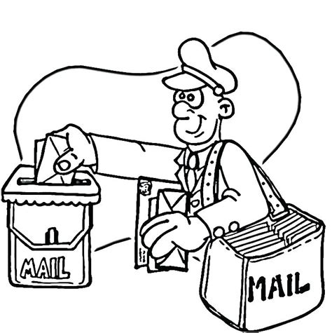 Mail Carrier Coloring Pages Coloring Pages Mail Carrier Coloring Pages - Mail Carrier Coloring Pages